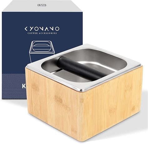 stainless steel espresso knock box|coffee knock box bin espresso.